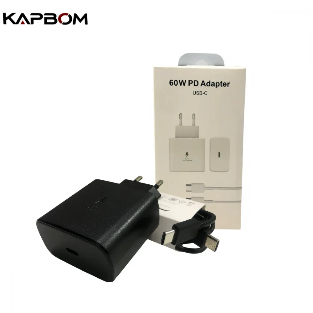 Carregador Rápido Kapbom 60W USB-C (Tipo-C) - Carga Rápida, Segurança, Praticidade