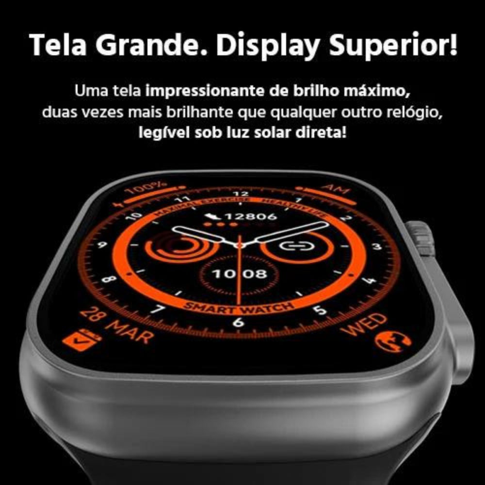 Smartwatch T20 PRO MAX - Saúde, Estilo e Funcionalidade