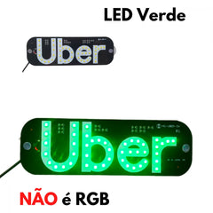 Placa UBER LED - Sinalização para Motoristas