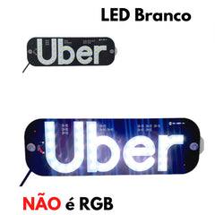 Placa UBER LED - Sinalização para Motoristas