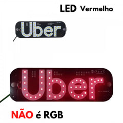 Placa UBER LED - Sinalização para Motoristas