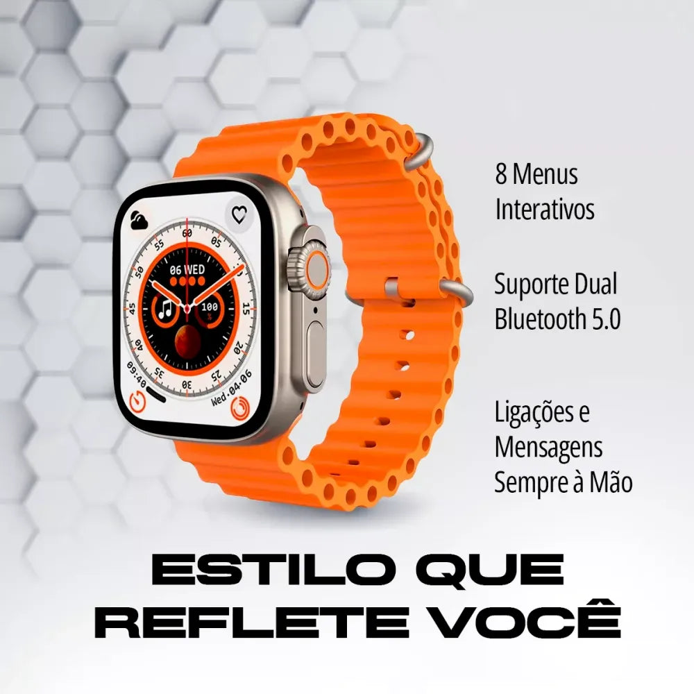 Smartwatch X9 Ultra 2 - Tela AMOLED, NFC, Design Premium, Diversas Funções, Anatel