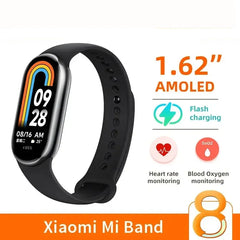 Xiaomi Mi Band 8 - Monitoramento Completo da Saúde, Tela AMOLED e Bateria de Longa Duração.