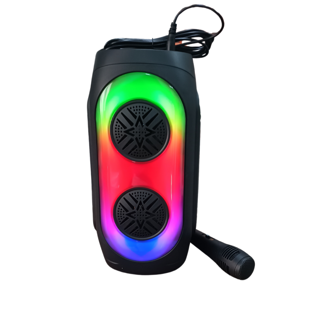 Mini Caixa de Som Amplificada Karaoke Bluetooth LED - Festa, Música, Diversão!