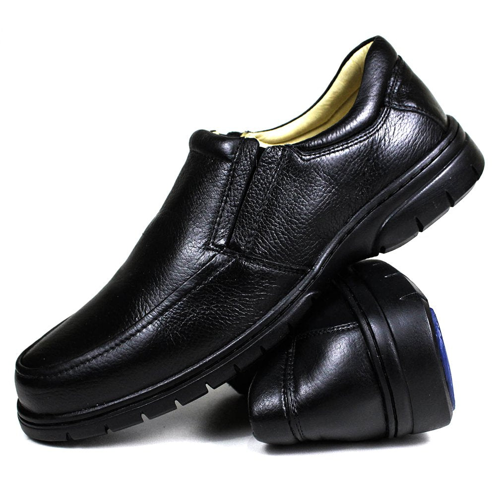 Conforto e Estilo: Descubra o Sapato Casual Couro Floater Preto 3040.