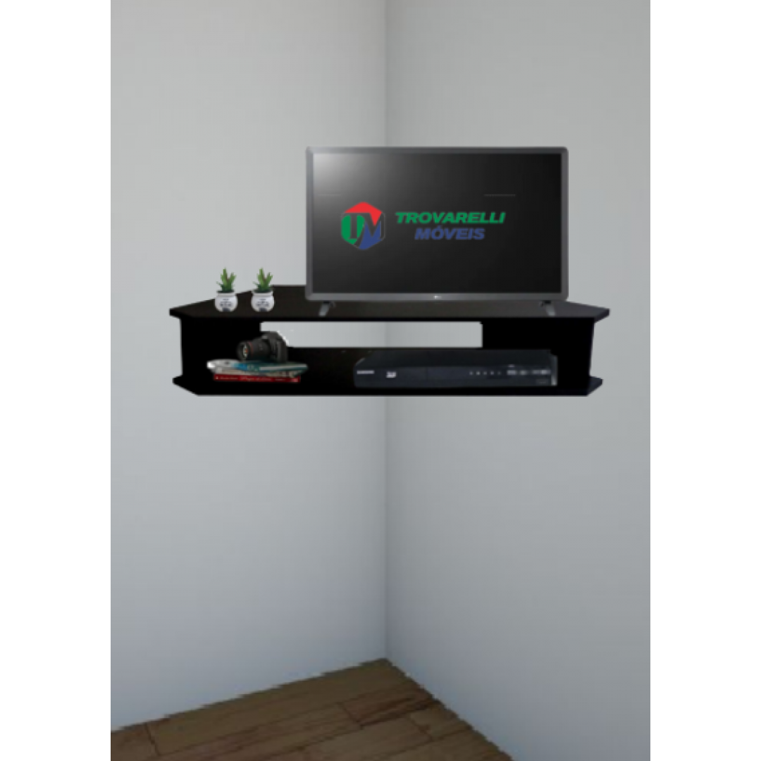 Rack Canto TV 32" - MDF Preto