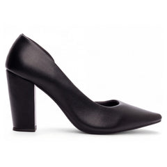 Scarpin Aberto Napa Preto Salto 8,5cm | Domine a Cena com Liberdade e Elegância