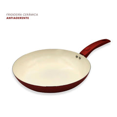 Frigideira Cerâmica 28 cm vermelha: Cozinhe com saúde e estilo!