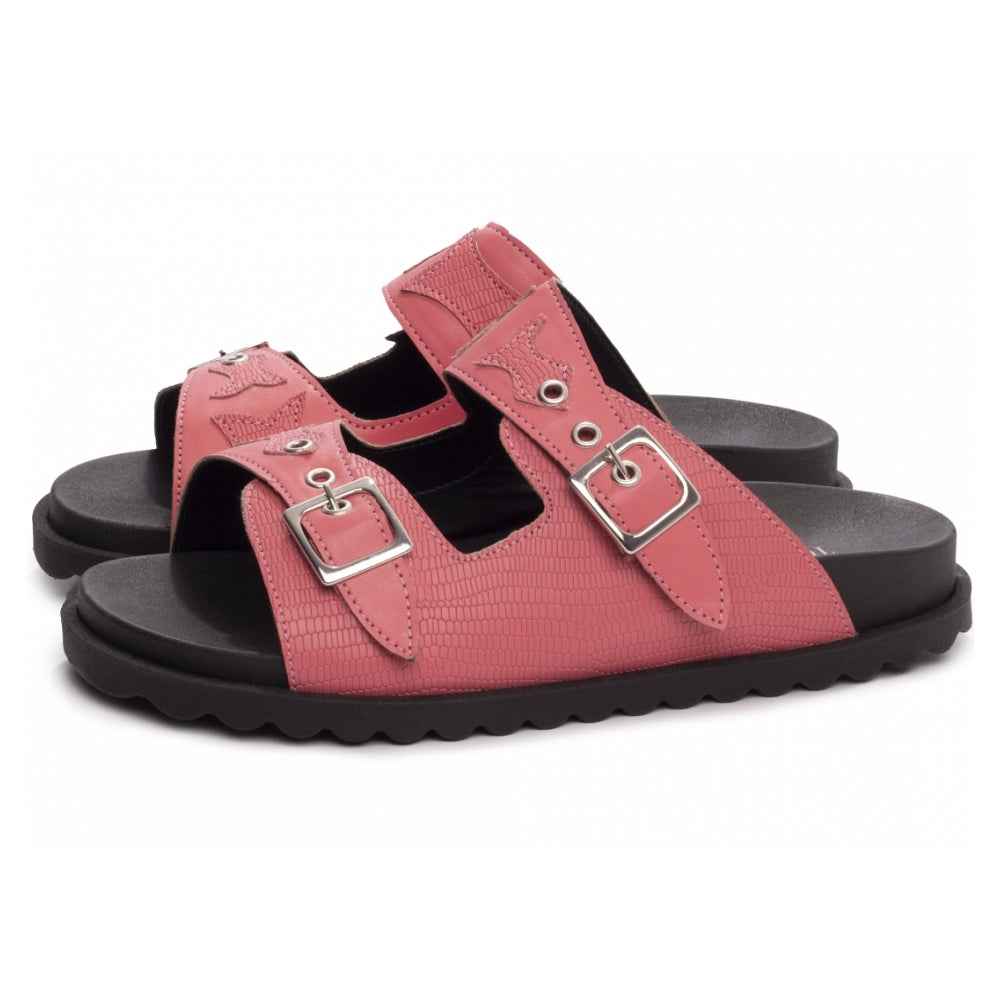 Sandália Conforto Rosa Papete Birken