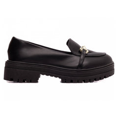 Mocassim Feminino Tratorado Napa Preto Elegância Conforto Autêntico