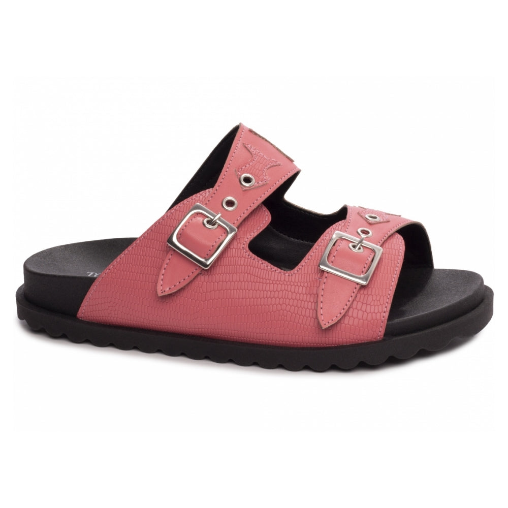 Sandália Conforto Rosa Papete Birken