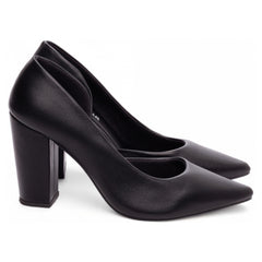 Scarpin Aberto Napa Preto Salto 8,5cm | Domine a Cena com Liberdade e Elegância