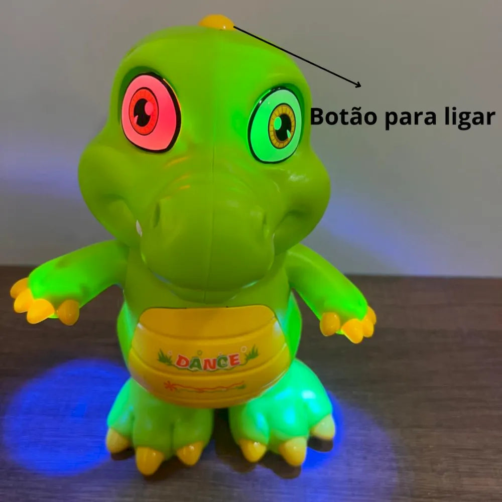 Jacaré Dançante Musical Infantil com Som e Luz  Dino Divertido