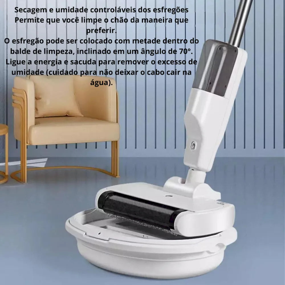 Mop Ultimate - Com Spray, Aspirador de pó e líquidos, Reservatório, Esfregão e Vassoura Mágica