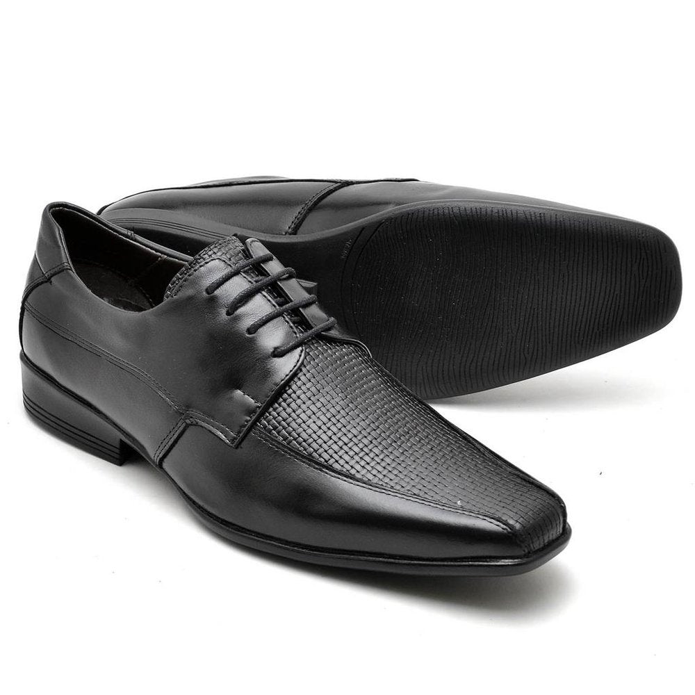 Sapato Casual Conforto em Couro de Carneiro Premium Preto