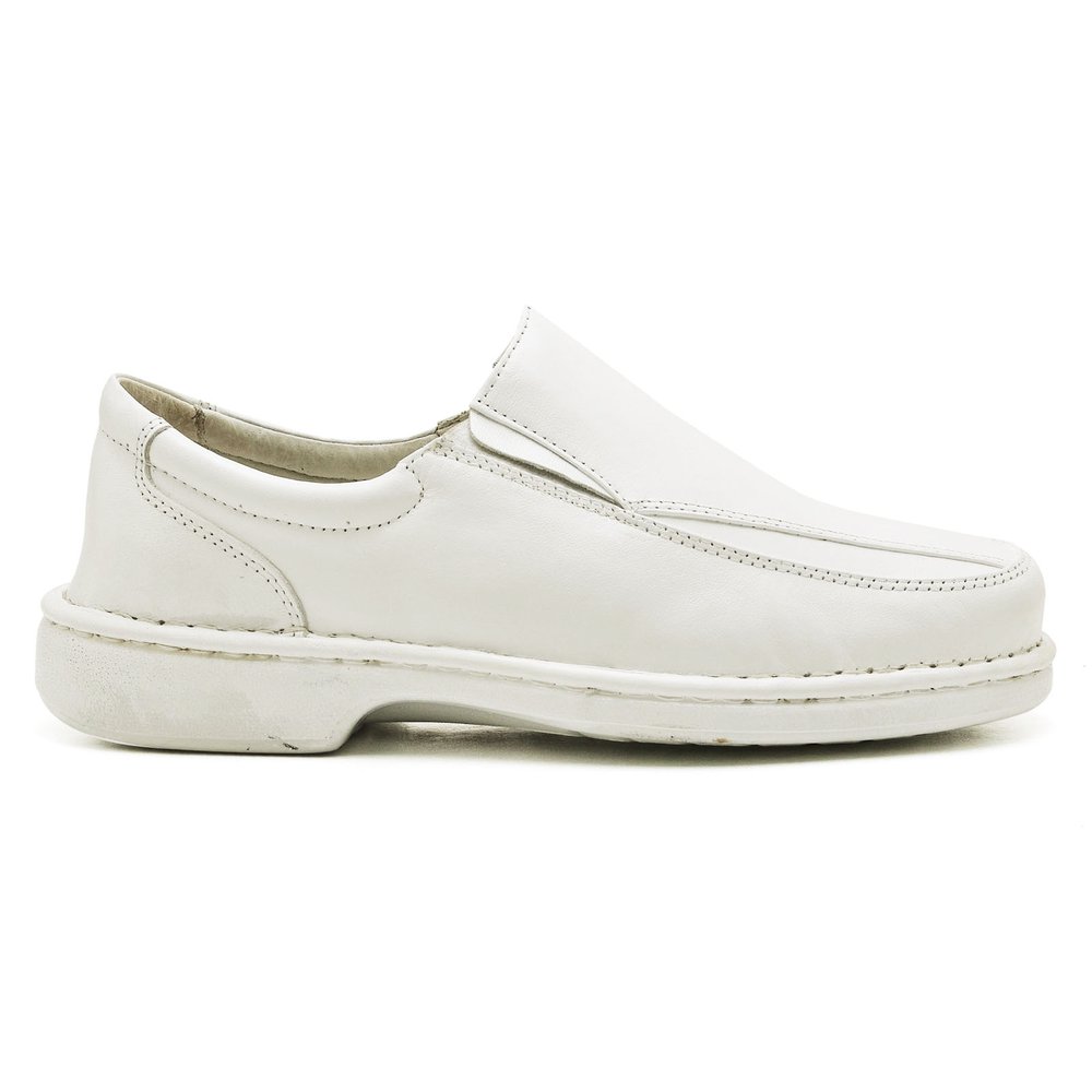 Sapato Comfort Premium Branco - O Conforto Incomparável do Couro em seus Pés.