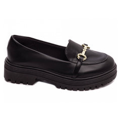 Mocassim Feminino Tratorado Napa Preto Elegância Conforto Autêntico