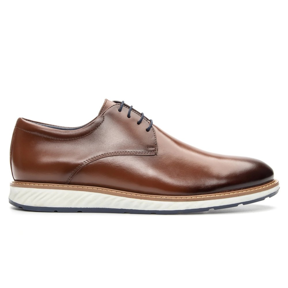 Sapato Casual Masculino Derby Comfort Whisky