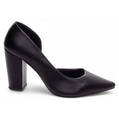 Scarpin Aberto Napa Preto Salto 8,5cm | Domine a Cena com Liberdade e Elegância