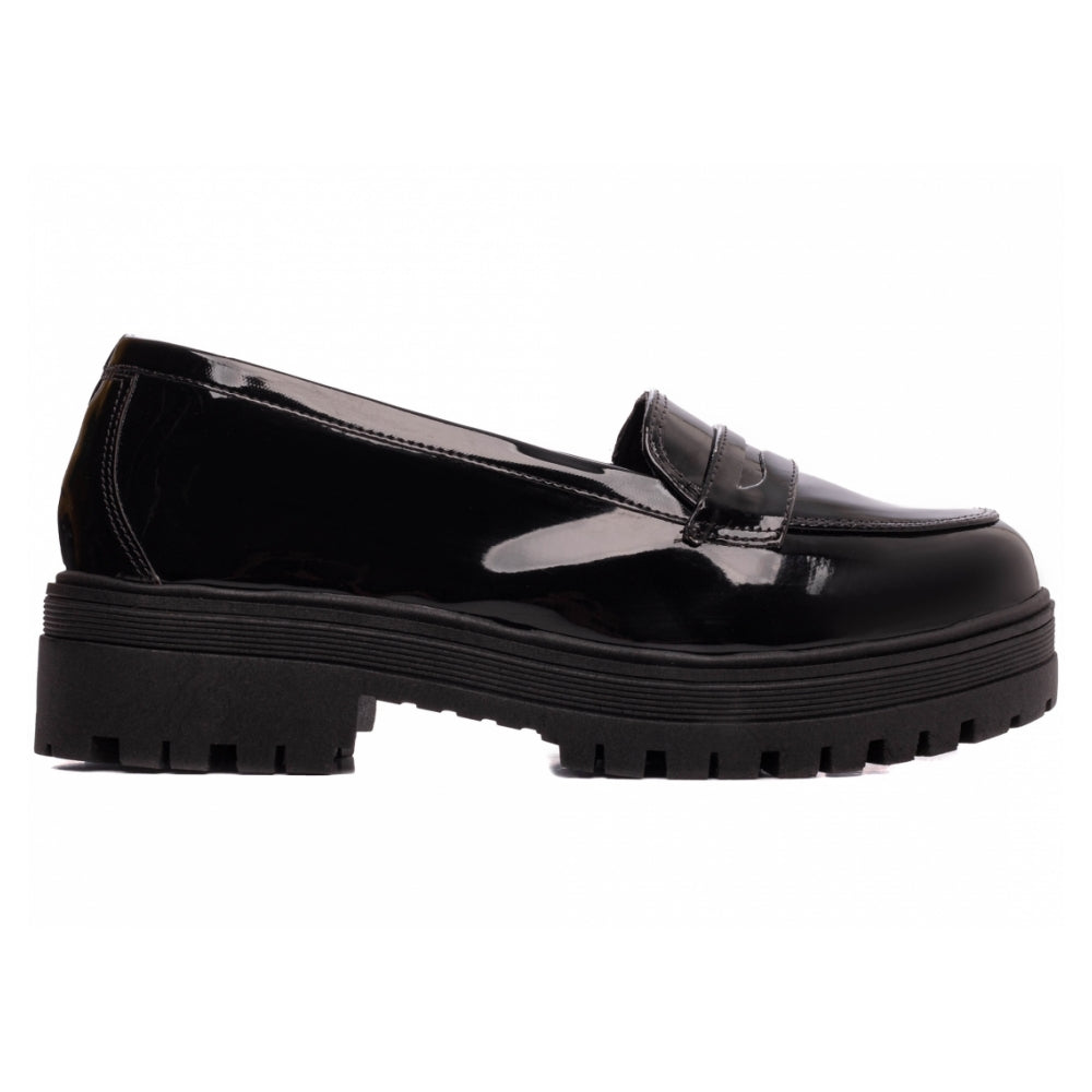 Mocassim Feminino Tratorado Preto Elegância Conforto Autêntico