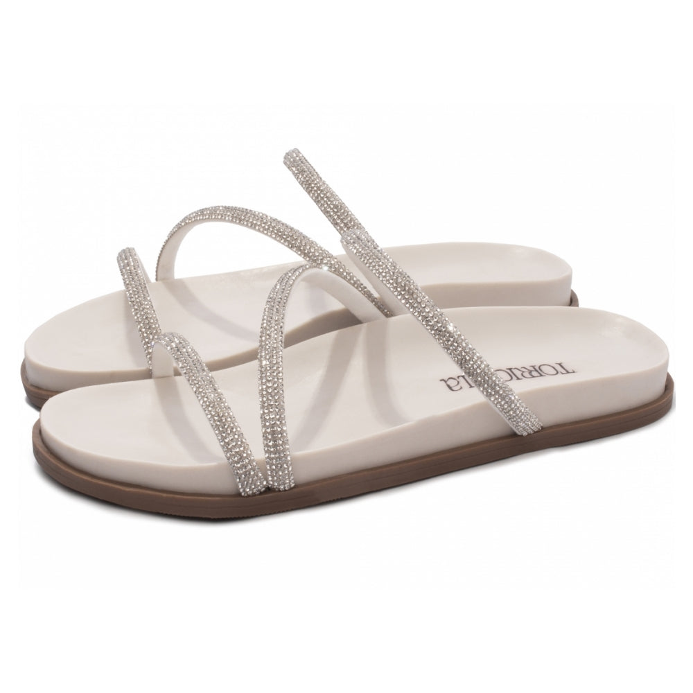 Sandália Papete Birken Strass Arrasadora - Brilho e Conforto