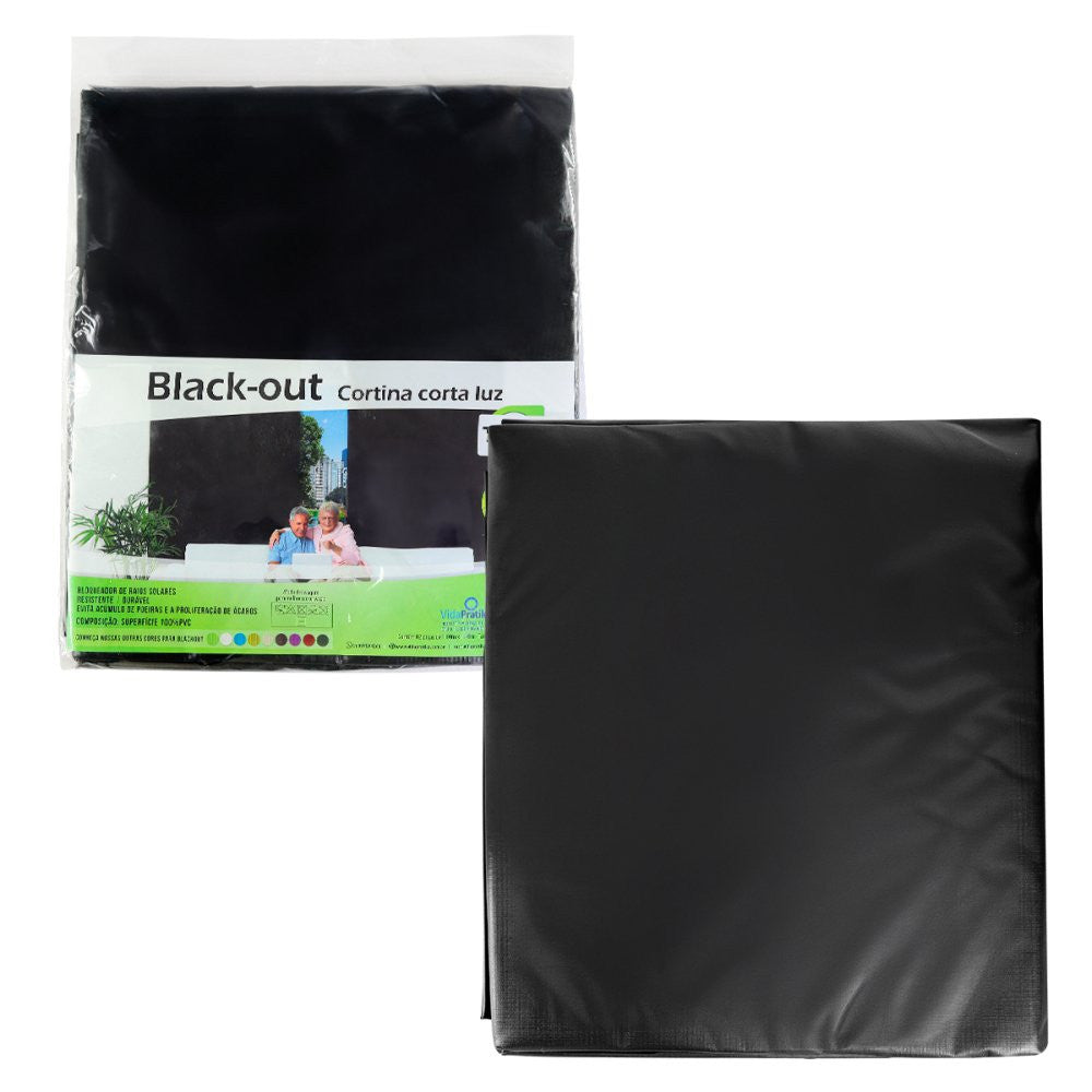 Cortina Blackout Preto para Trilho 280x280cm - Controle a Luz, o Calor e o Estilo