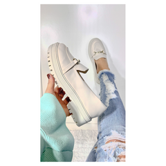 Mocassim Elegância Off White