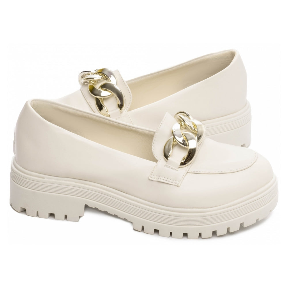 Mocassim Feminino Tratorado | Napa Off White | Conforto | Estilo | Versátil