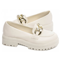 Mocassim Feminino Tratorado | Napa Off White | Conforto | Estilo | Versátil