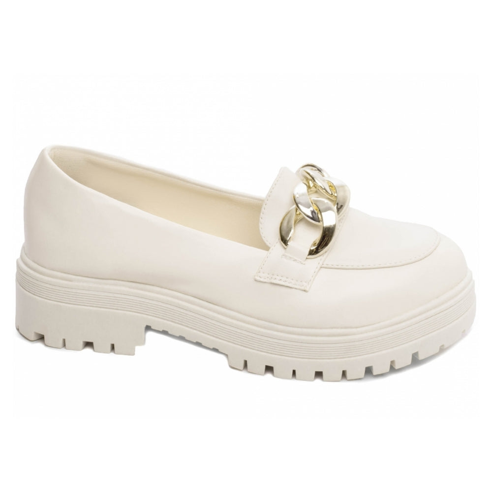 Mocassim Feminino Tratorado | Napa Off White | Conforto | Estilo | Versátil