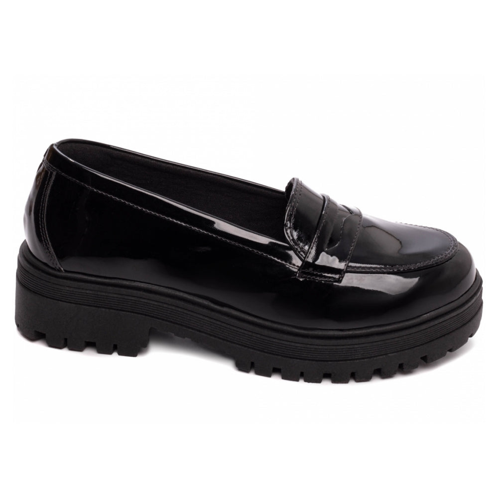 Mocassim Feminino Tratorado Preto Elegância Conforto Autêntico