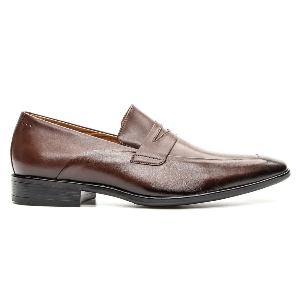 Mocassim Masculino Loafer Couro Marrom