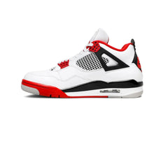 Air Jordan 4 Retro Bred Branco Vermelho - Tênis Masculino - Edição Limitada.