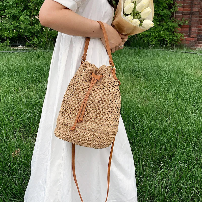 Bolsa de Palha Artesanal - Estilo Boho Chic para praia ou Verão!