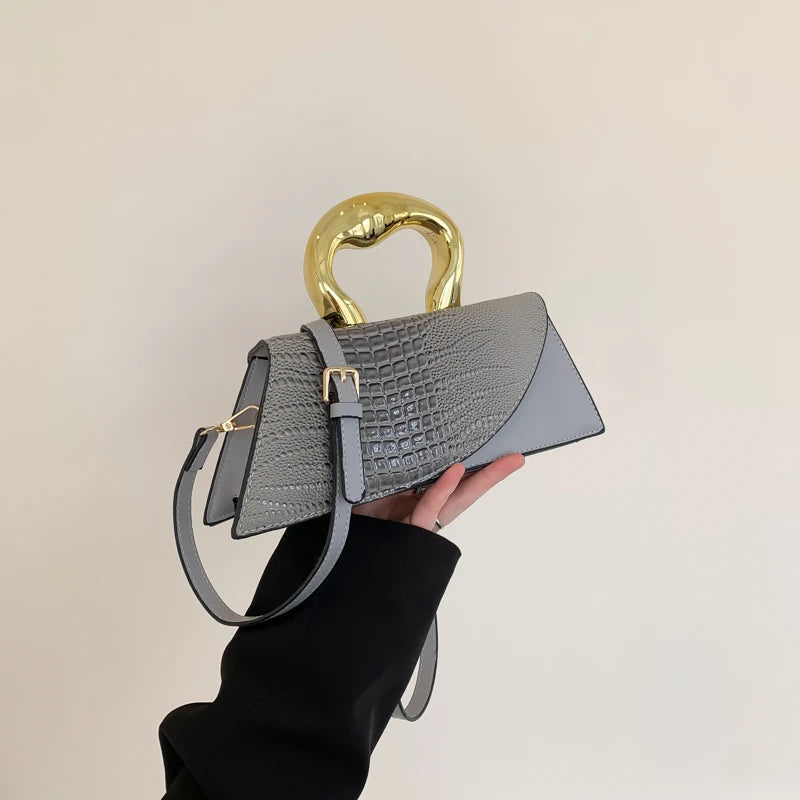 Solid Alligator PU Shoulder and Crossbody Bags Personality Designer Style High Quality Hand Bags for Women 2024 Fashion Hot Sale