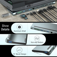 Docking Station USB C 3/5/6/7/10/12 em 1 - Multiport para Laptop e celular