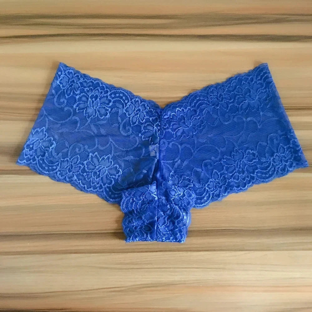 3 Peças / Conjunto de Calcinhas Boxer de Renda - Conforto e Sensualidade