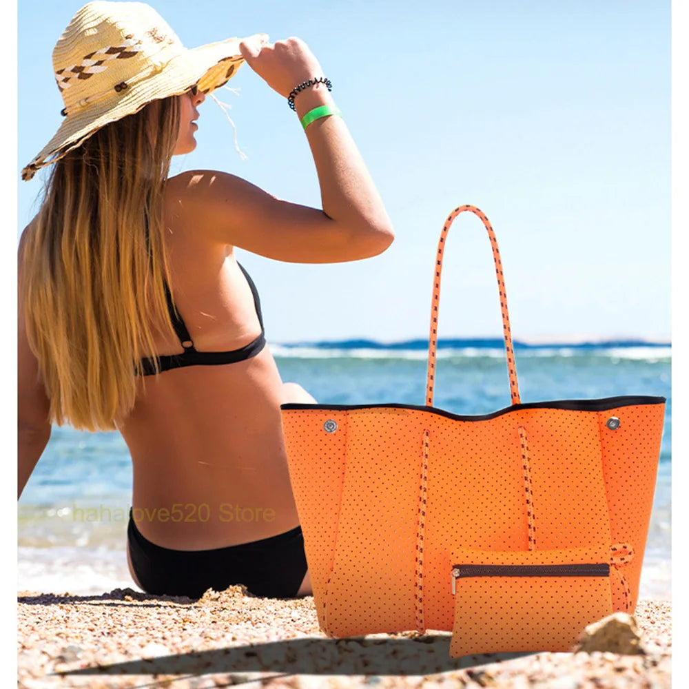 Bolsa de Neoprene para Mulheres Impermeável para Praia e Viagem