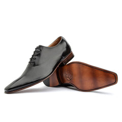 Sapato Oxford Couro Cromo Argentino Premium Preto