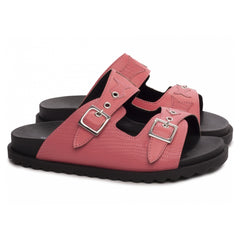 Sandália Conforto Rosa Papete Birken