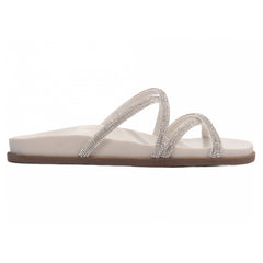 Sandália Papete Birken Strass Off White Arrasadora - Elegância e Conforto