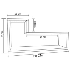 Nicho Prateleira "L" - MDF Natural 15mm