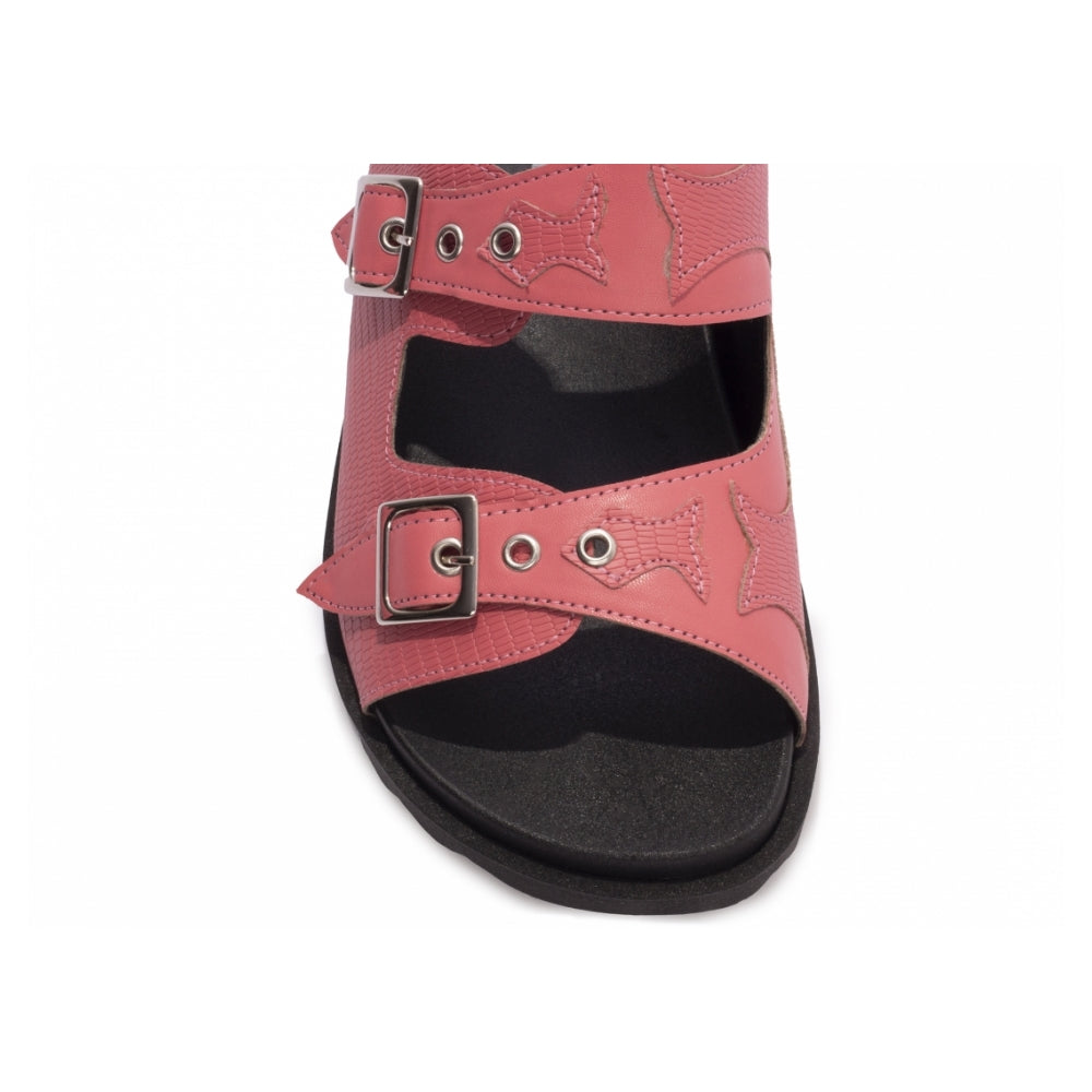 Sandália Conforto Rosa Papete Birken