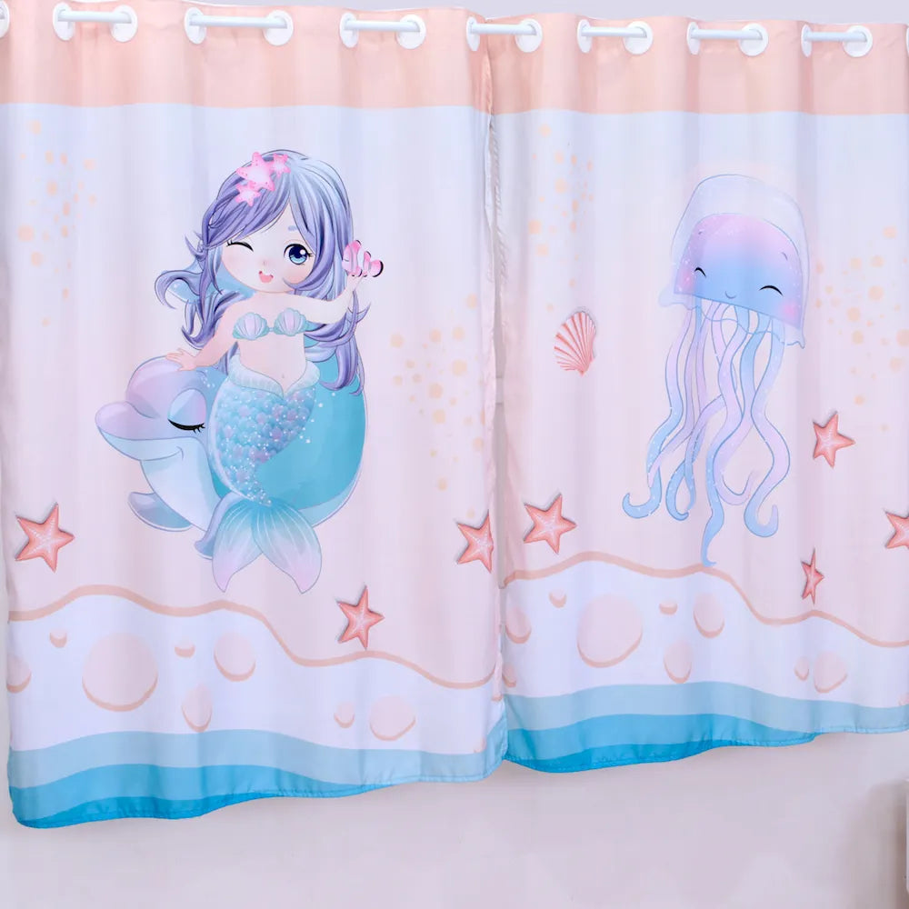 Cortina Infantil Sereia 200x150cm Um Toque Mágico para o Quarto da sua Pequena Princesa!