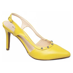 Scarpin Amarelo Salto Fino Alto