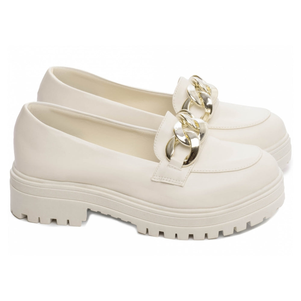 Mocassim Feminino Tratorado | Napa Off White | Conforto | Estilo | Versátil