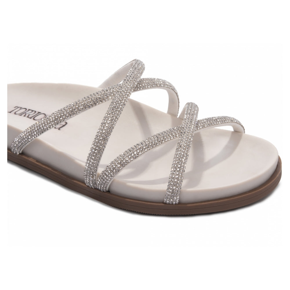 Sandália Papete Birken Strass Off White Arrasadora - Elegância e Conforto