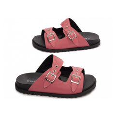 Sandália Conforto Rosa Papete Birken