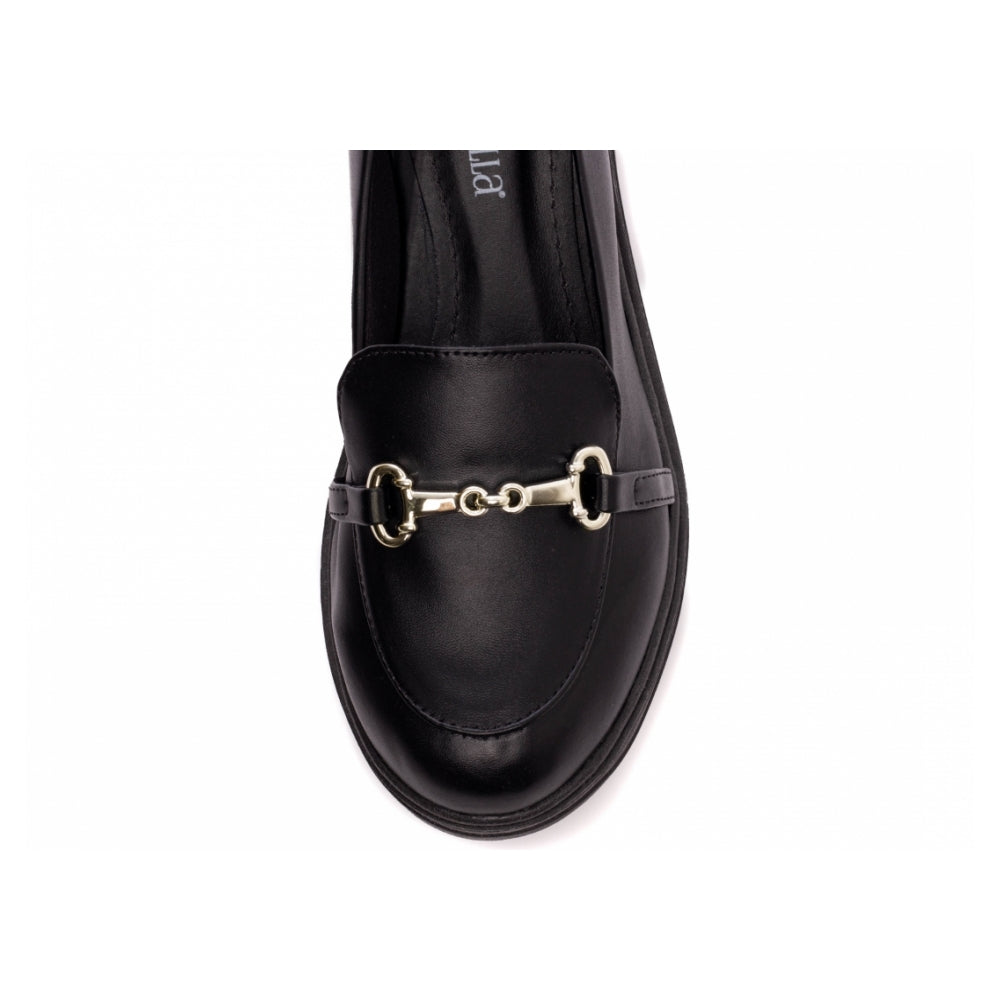 Mocassim Feminino Tratorado Napa Preto Elegância Conforto Autêntico