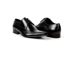 Sapato Social Derby Couro Cromo Premium Preto